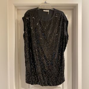 Sequin front mini dress